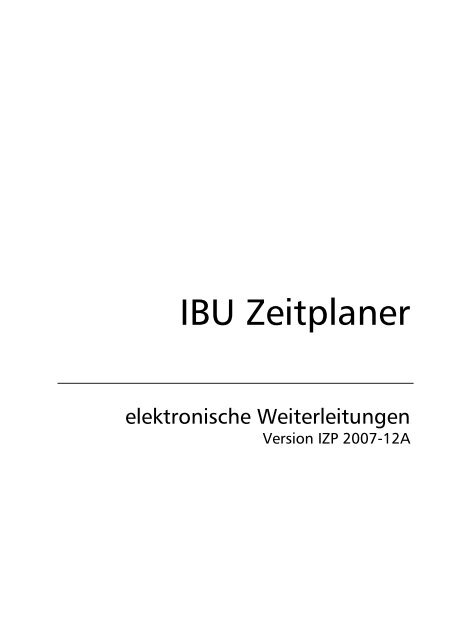 IBU Zeitplaner - MVB