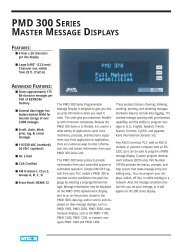 PMD 300 SERIES MASTER MESSAGE DISPLAYS