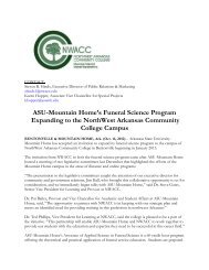 ASU-Mountain Home's Funeral Science Program ... - nwacc