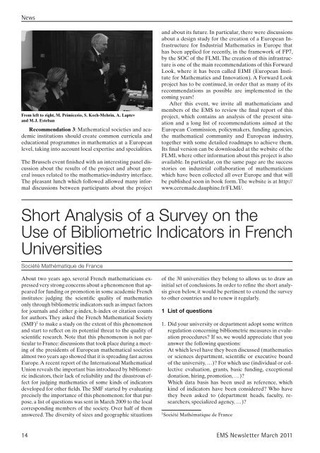 Bulletin of Mathematical Sciences - European Mathematical Society ...