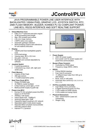 JControl/PLUI - DOMOLOGIC Home Automation GmbH
