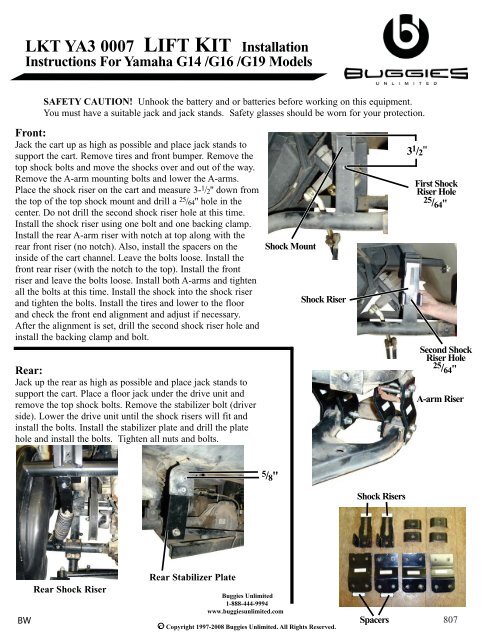 Buggies unlimited hotsell lift kits