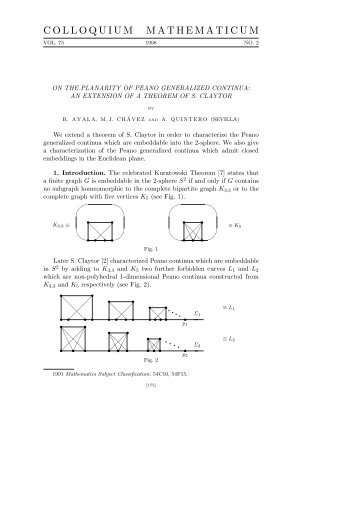 ON THE PLANARITY OF PEANO GENERALIZED CONTINUA: AN ...