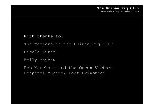 The Guinea Pig Club