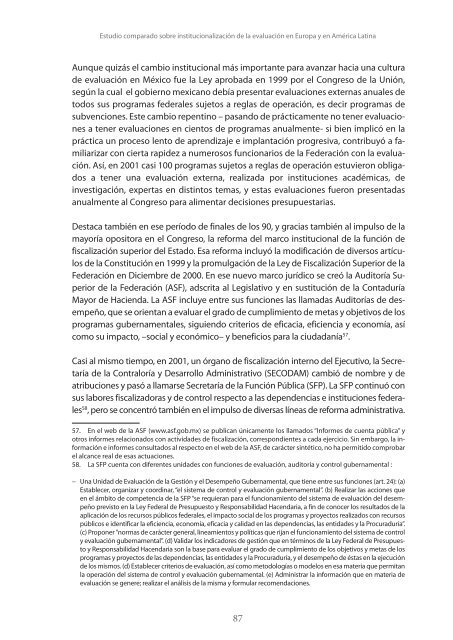 de la evaluación en Europa y en América Latina