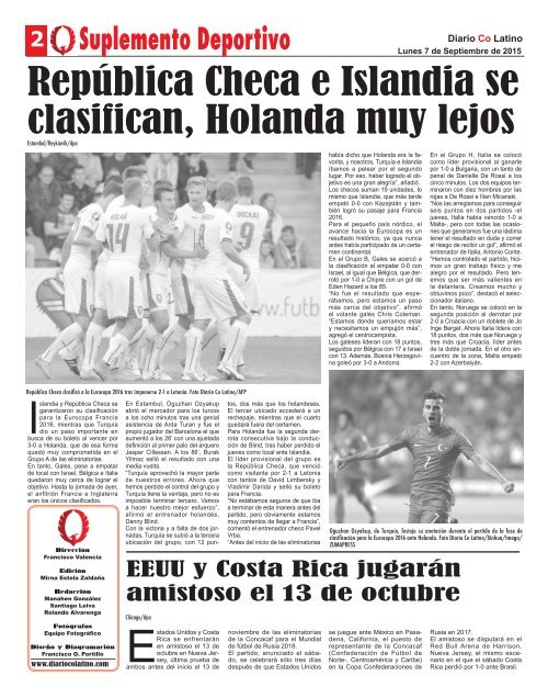 Suplemento Deportivo 7 de Septiembre de 2015 