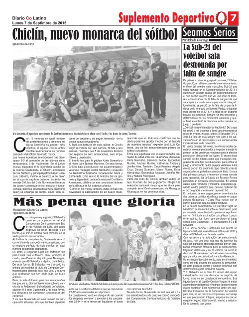 Suplemento Deportivo 7 de Septiembre de 2015 