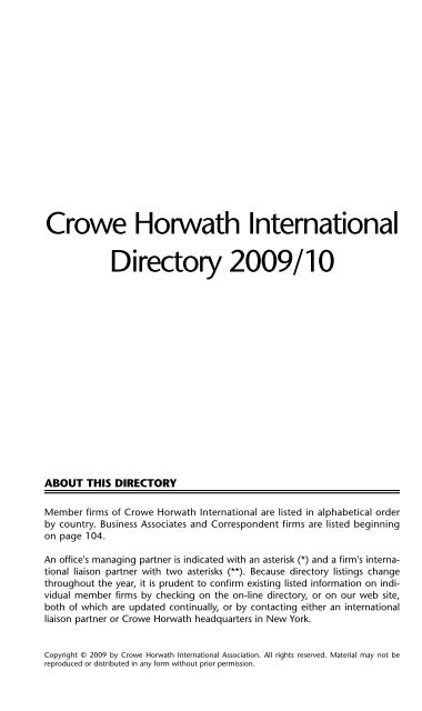 Directory 2008 FINALFINAL 1_24.rpt - Crowe Horwath Mak