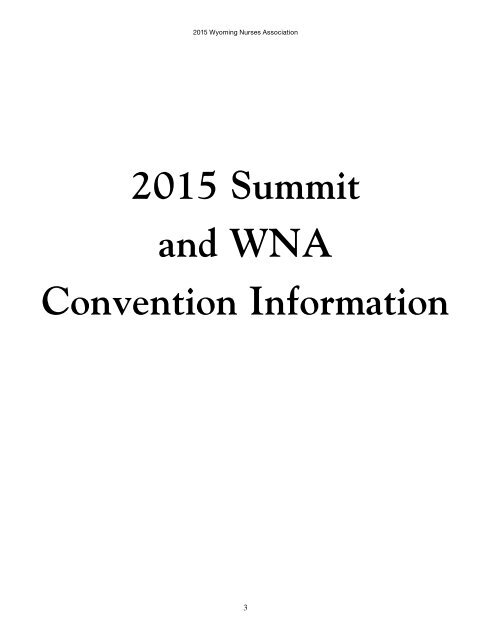 2015 WY ANNUAL CONVENTION YEARBOOK