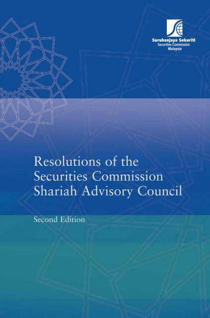 Resolutions of the Securities Commission Shariah Advisory Council