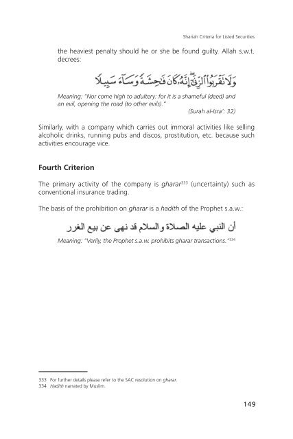 Resolutions of the Securities Commission Shariah Advisory Council