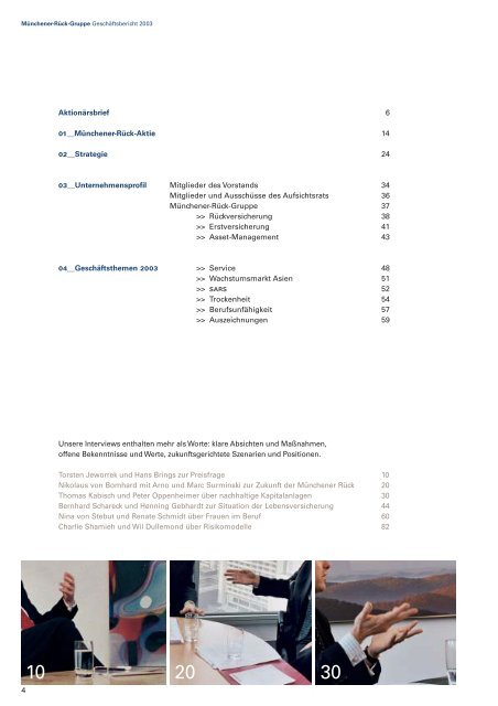 Geschäftsbericht der Münchener-Rück-Gruppe 2003 - Munich Re
