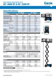 GS -2668 RT & GS -3268 RT Specifications