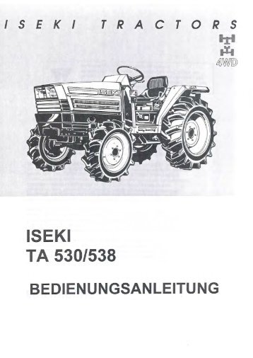 ISEKI TA 530/538 - Microtracteur.be