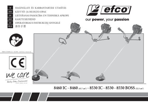 8460 IC - 8460(45.7 cm3) - 8530 IC - 8530- 8550 BOSS - Efco