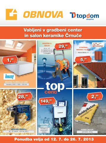 Vabljeni v gradbeni center in salon keramike ÄrnuÄe - OBNOVA