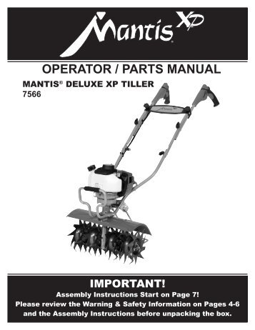 OPERATOR / PARTS MANUAL