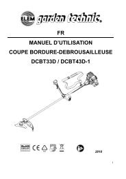 FR MANUEL D’UTILISATION COUPE BORDURE-DEBROUSAILLEUSE DCBT33D / DCBT43D-1