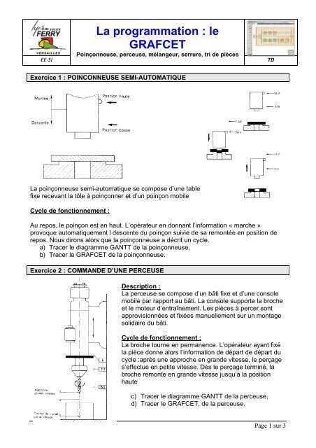 Fonctionnement d'une perceuse