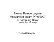 Skema Pemberdayaan Masyarakat dalam PP 6/2007 di Lampung Barat