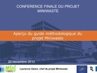 MINIWASTE Aperçu du guide méthodologique du projet Miniwaste