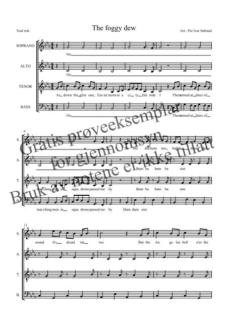 The foggy dew SATB - Korarrangementer