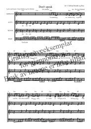 Don't speak SATB - Korarrangementer