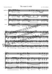 The water is wide SATB - Korarrangementer