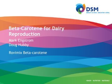 Beta-Carotene for Dairy Reproduction