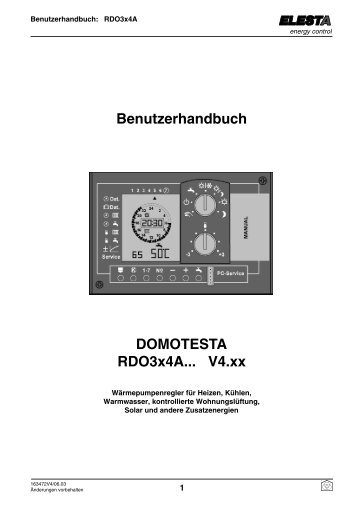 Benutzerhandbuch DOMOTESTA RDO3x4A.. V4.xx