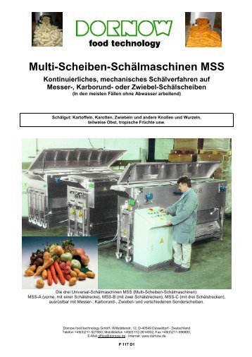 Multi-Scheiben-Schälmaschinen MSS - Dornow Food Technology ...