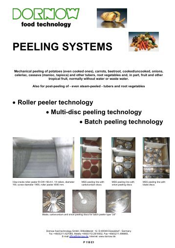 PEELING SYSTEMS - Dornow Food Technology GmbH