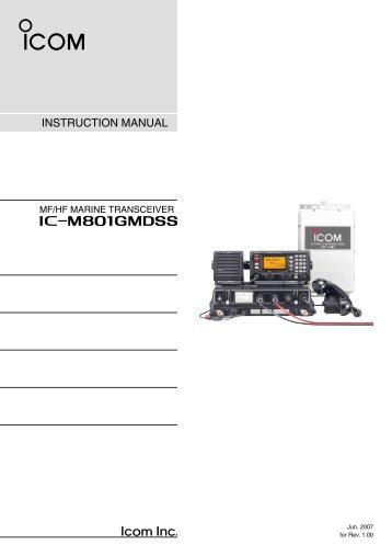 IC-M801GMDSS MED version Instruction Manual - Busse-Yachtshop