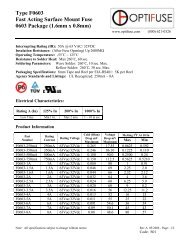 Type F0603 Fast Acting Surface Mount Fuse 0603 Package (1.6mm x 0.8mm)