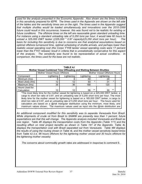 SABINE-NECHES WATERWAY (SNWW) CHANNEL IMPROVEMENT PROJECT FEASIBILITY STUDY