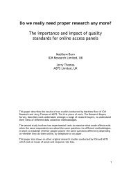 Do we really need proper research any more? The ... - ICM Research