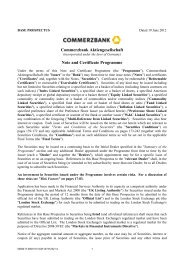 Terms Of Business For Professional Clients Commerzbank