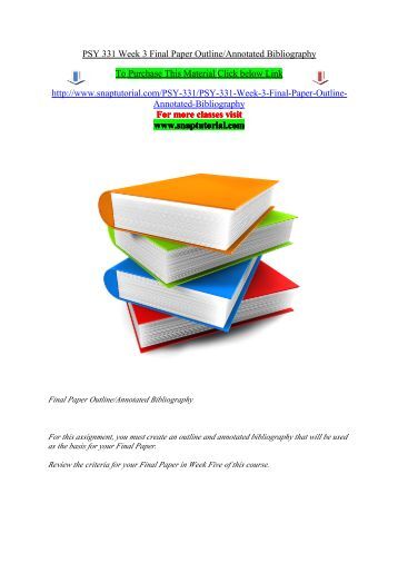 Annotated bibliography adhering to apa 6th edition formatting guidelines