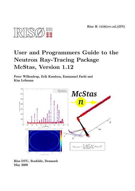 User and Programmers Guide to the Neutron Ray-Tracing ... - McStas