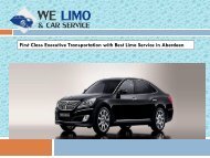 First Class Executive Transportation with Best Limo Service in Aberdeen