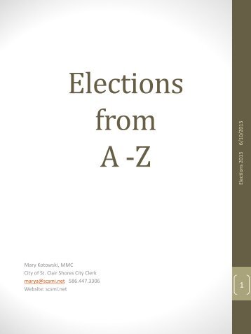 Elections from A -Z