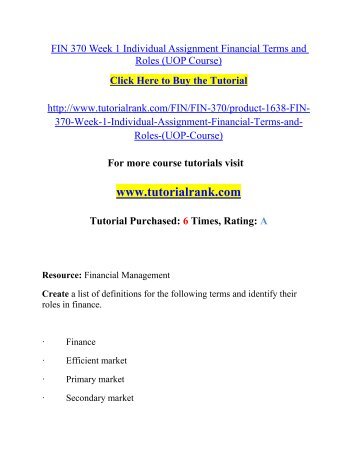 FIN 370 Week 1 Individual Assignment Financial Terms and Roles.pdf