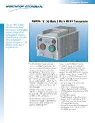 AN/APX-121(V) Mode S Mark XII IFF Transponder - Northrop ...