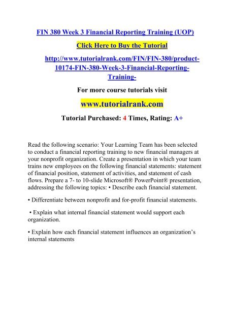 Fin 380 Week 3 Financial Reporting Training Uop Pdf Fin 380 Week 3 Financial Reporting Training Uop Pdf
