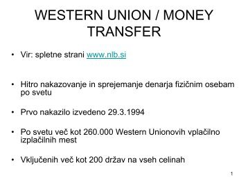 WESTERN UNION / MONEY TRANSFER