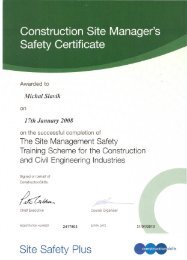 Construction Site Manager's Safety Certificate