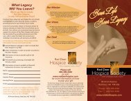 Your Life Your Legacy Brochure - Red Deer Hospice Society