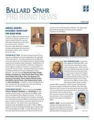 pro bono newsletter spring-06.qxp - Ballard Spahr Andrews ...