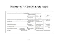 2012 1098‐T Tax Form and Instructions for Student