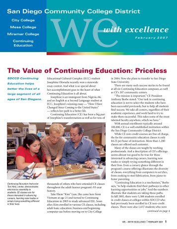 The Value of Continuing Education Priceless
